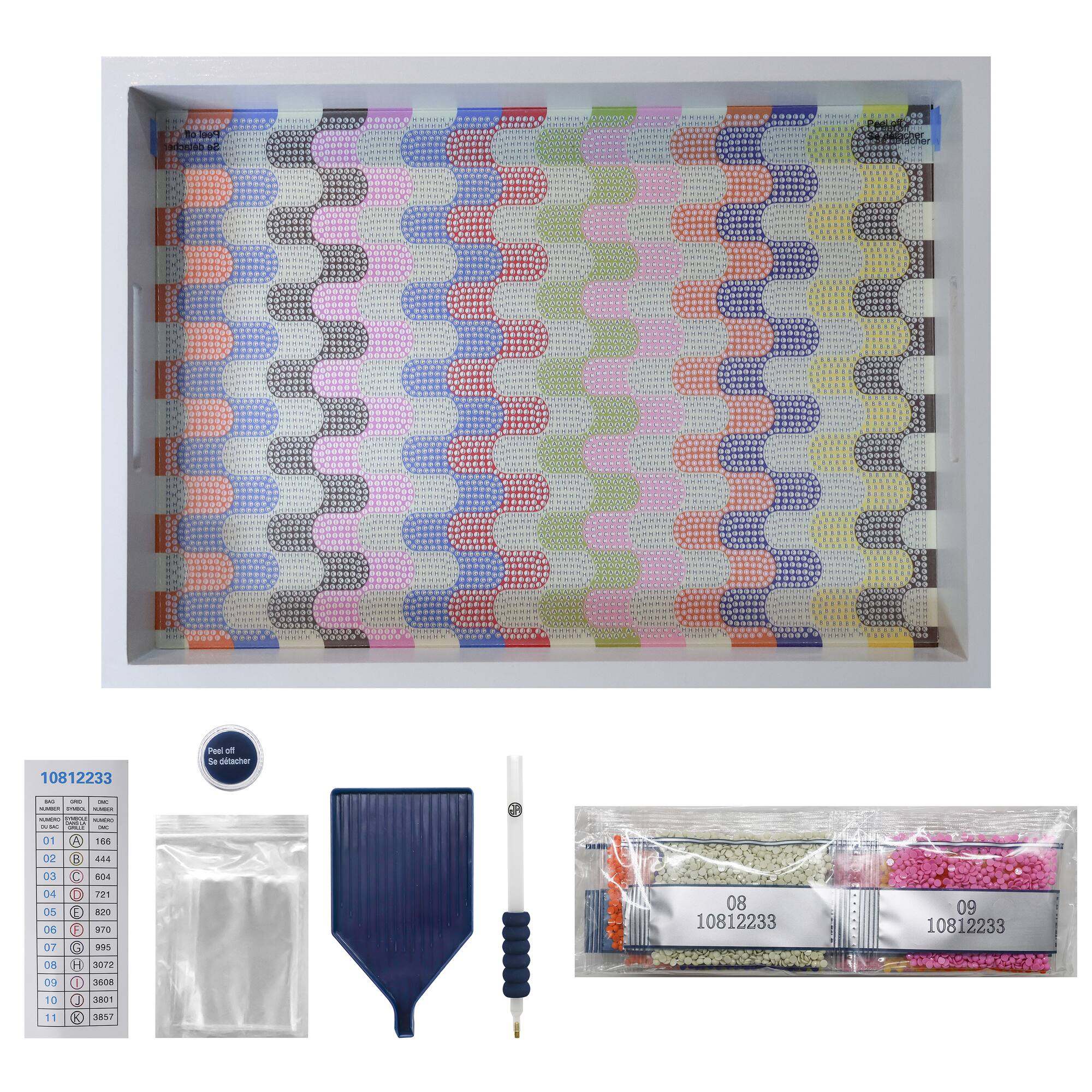 Jonathan Adler x Michaels 10" x 14" Wavy Lines Diamond Art Tray Kit